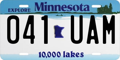 MN license plate 041UAM