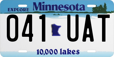MN license plate 041UAT
