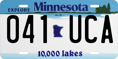 MN license plate 041UCA