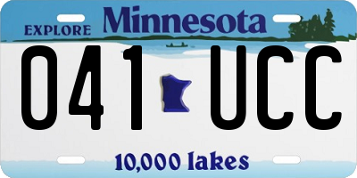 MN license plate 041UCC