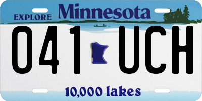 MN license plate 041UCH
