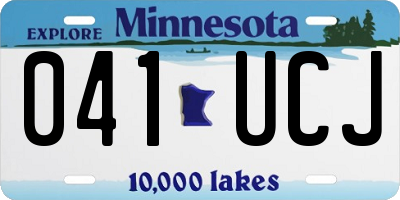 MN license plate 041UCJ
