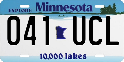 MN license plate 041UCL