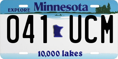 MN license plate 041UCM