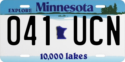 MN license plate 041UCN