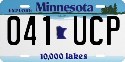 MN license plate 041UCP