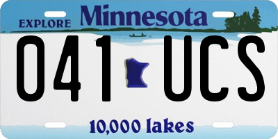 MN license plate 041UCS