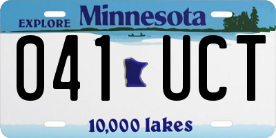 MN license plate 041UCT