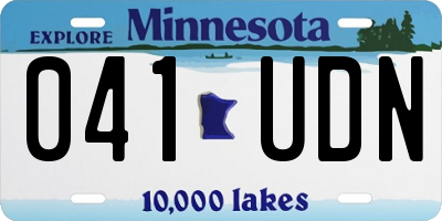 MN license plate 041UDN