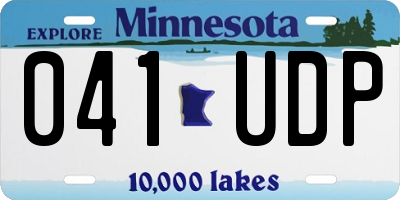 MN license plate 041UDP