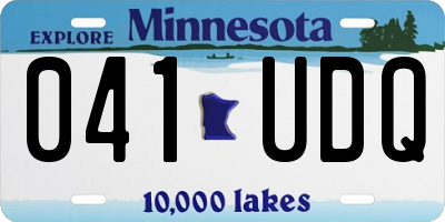 MN license plate 041UDQ