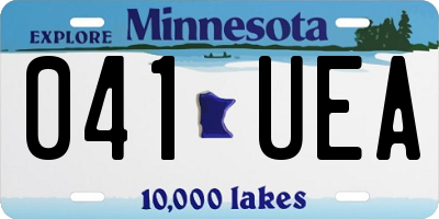 MN license plate 041UEA