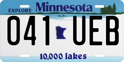 MN license plate 041UEB