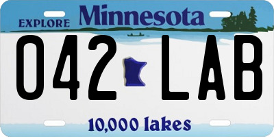 MN license plate 042LAB