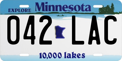 MN license plate 042LAC