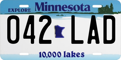 MN license plate 042LAD