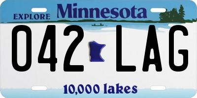 MN license plate 042LAG