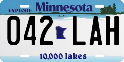 MN license plate 042LAH