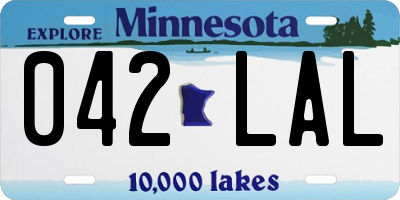 MN license plate 042LAL