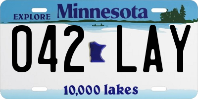 MN license plate 042LAY