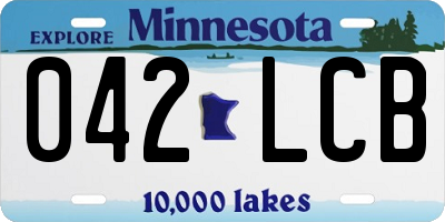 MN license plate 042LCB