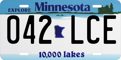 MN license plate 042LCE