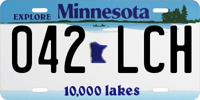 MN license plate 042LCH