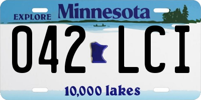 MN license plate 042LCI