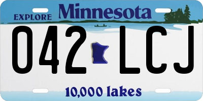 MN license plate 042LCJ