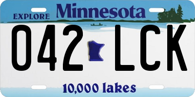 MN license plate 042LCK