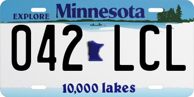 MN license plate 042LCL