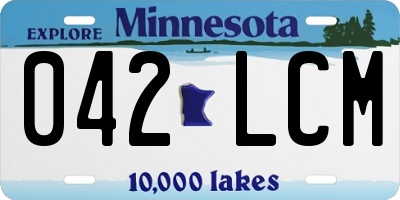 MN license plate 042LCM
