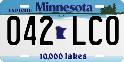 MN license plate 042LCO