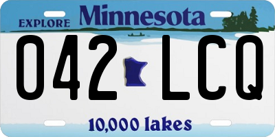 MN license plate 042LCQ