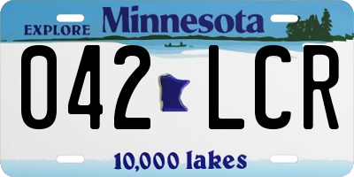 MN license plate 042LCR