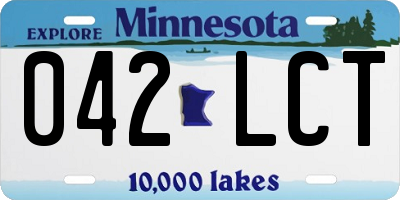 MN license plate 042LCT
