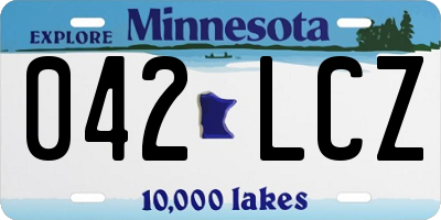 MN license plate 042LCZ