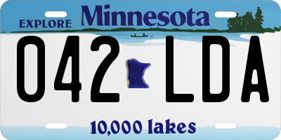 MN license plate 042LDA