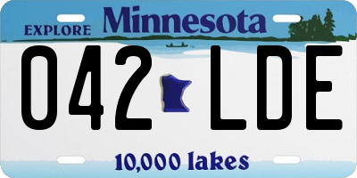 MN license plate 042LDE