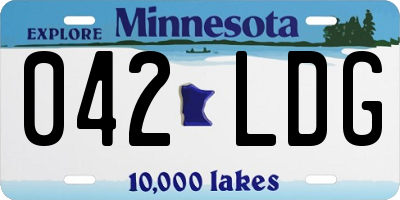 MN license plate 042LDG