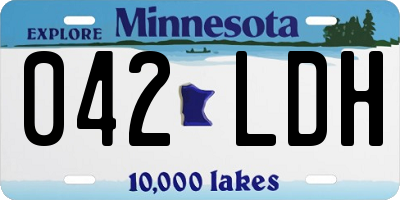 MN license plate 042LDH