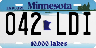 MN license plate 042LDI