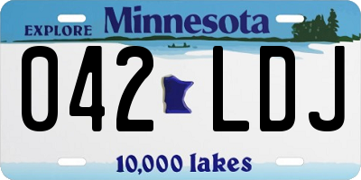 MN license plate 042LDJ