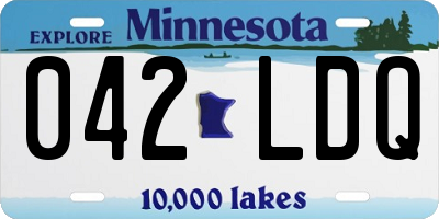 MN license plate 042LDQ