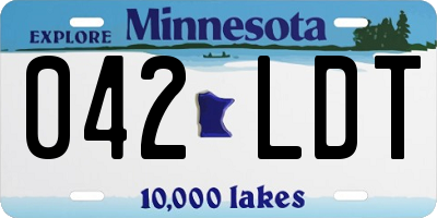 MN license plate 042LDT