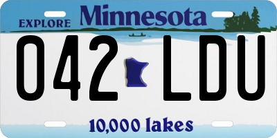 MN license plate 042LDU