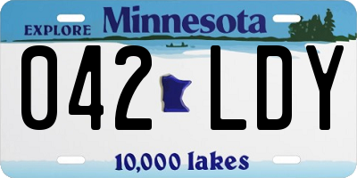 MN license plate 042LDY