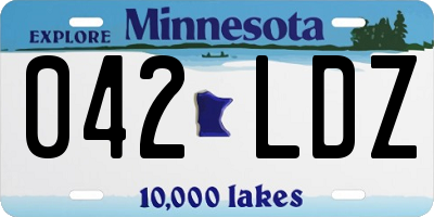 MN license plate 042LDZ