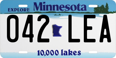 MN license plate 042LEA