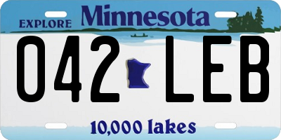 MN license plate 042LEB